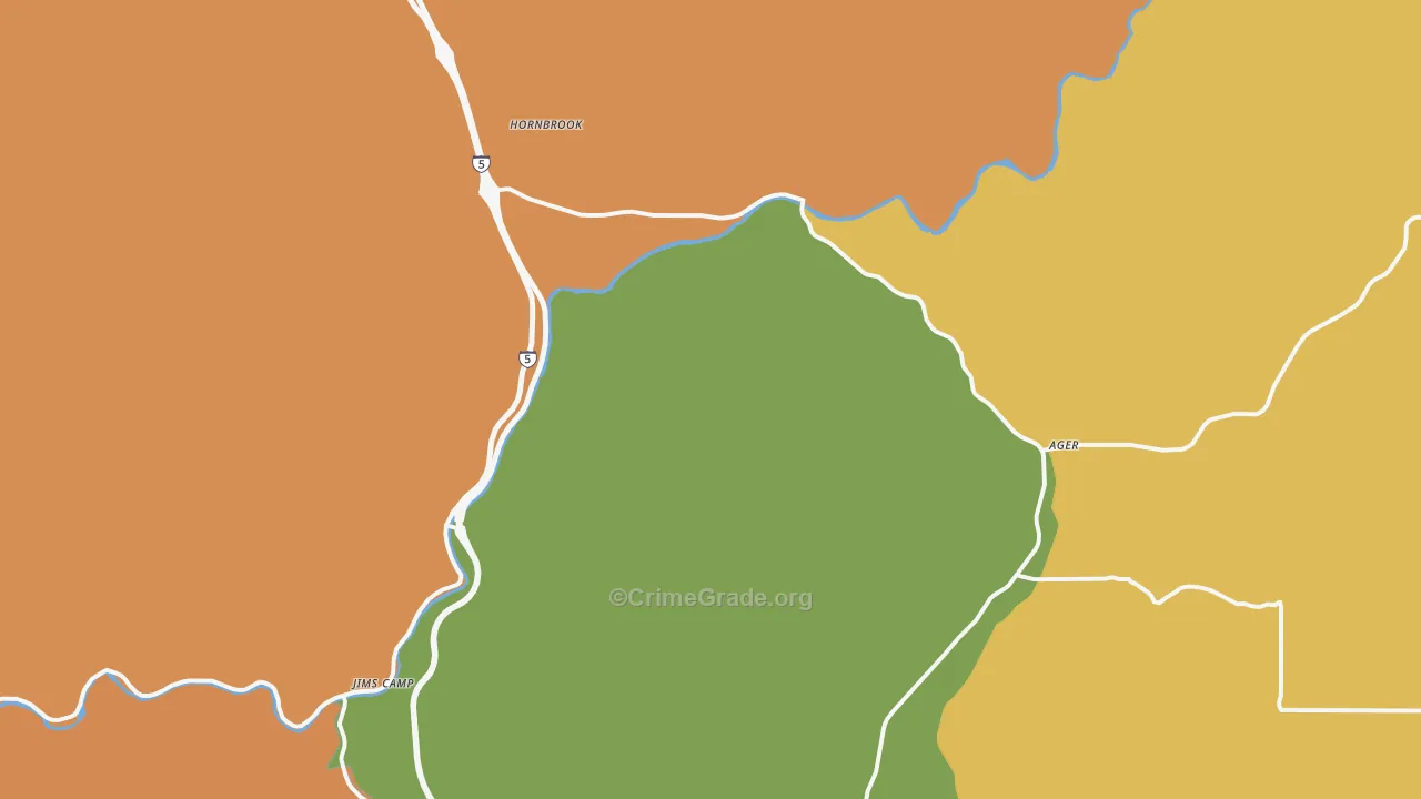 Henley, CA Map of Murder Rates