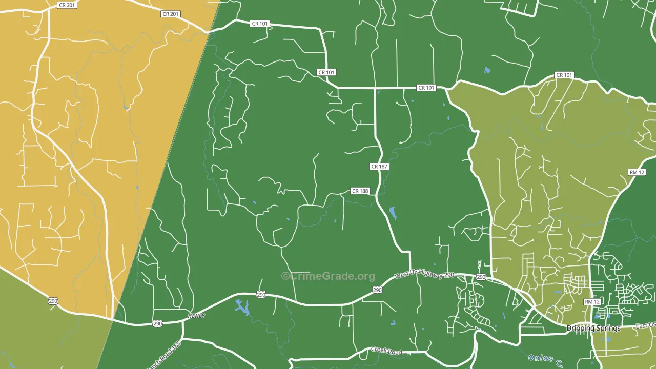 Henly, TX Map of Murder Rates