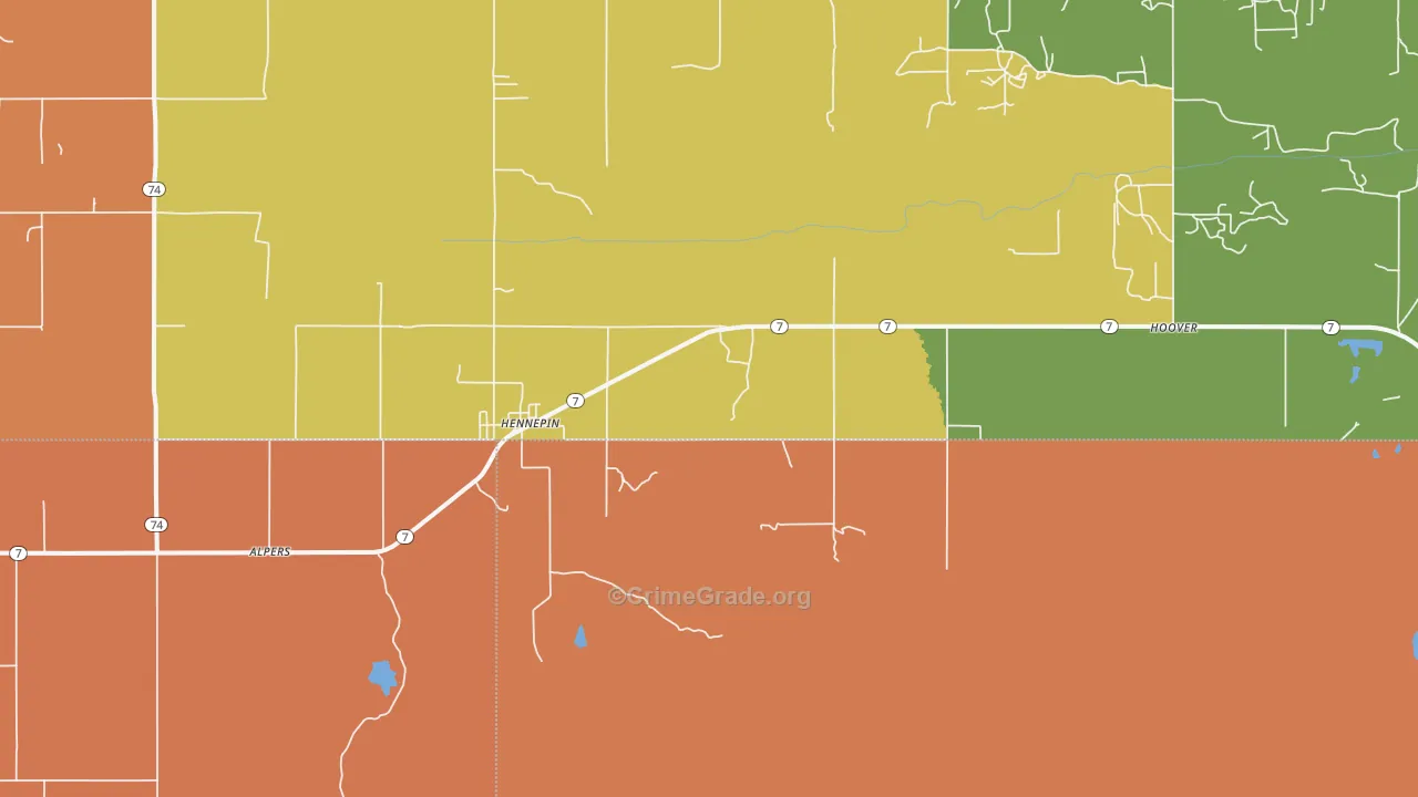 Hennepin, OK Map of Murder Rates