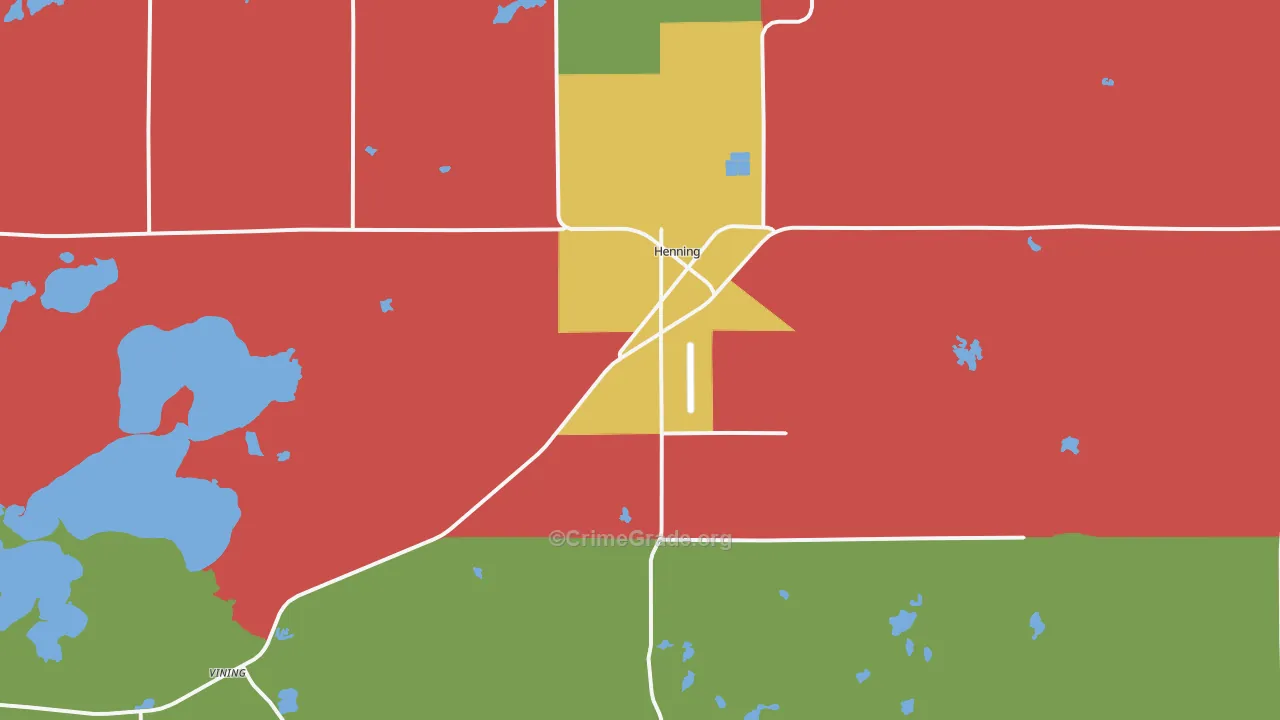 Henning, MN Map of Murder Rates