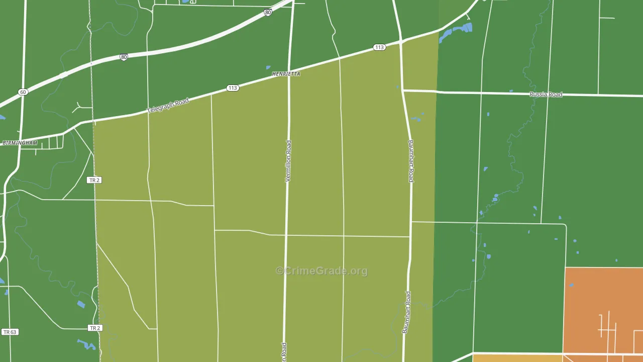 Henrietta, OH Map of Murder Rates