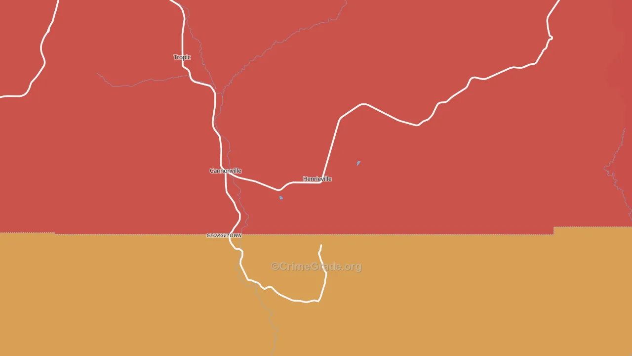 Henrieville, UT Map of Murder Rates