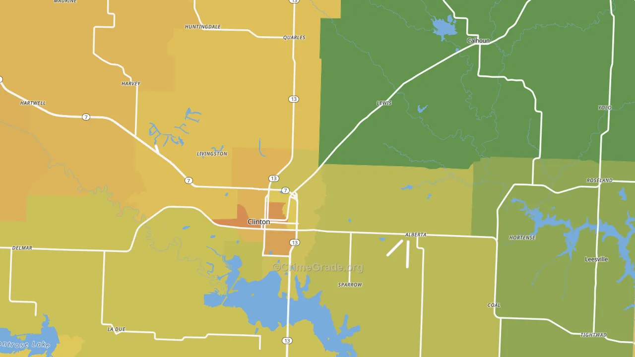 Henry County, MO Map of Murder Rates