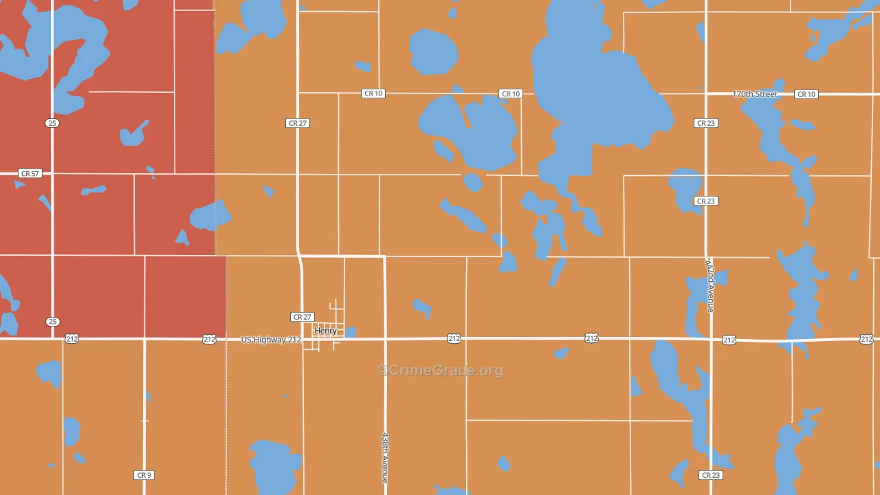 Henry, SD Map of Murder Rates