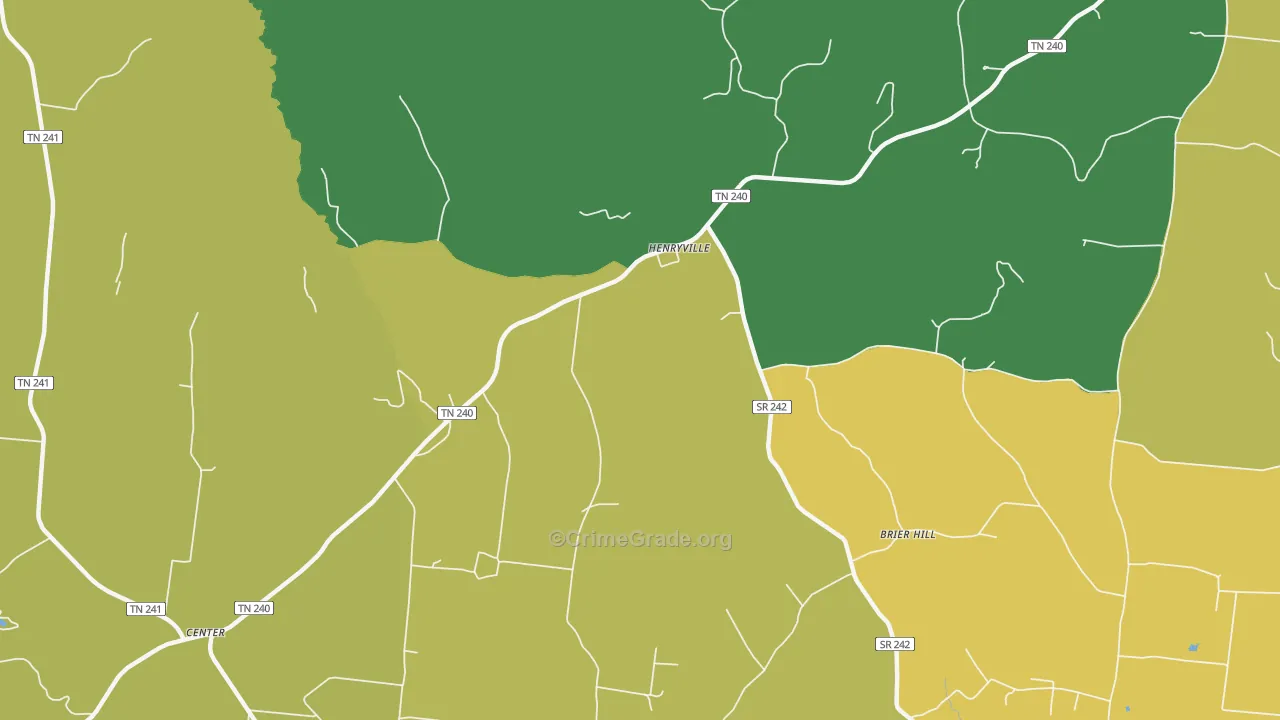Henryville, TN Map of Murder Rates