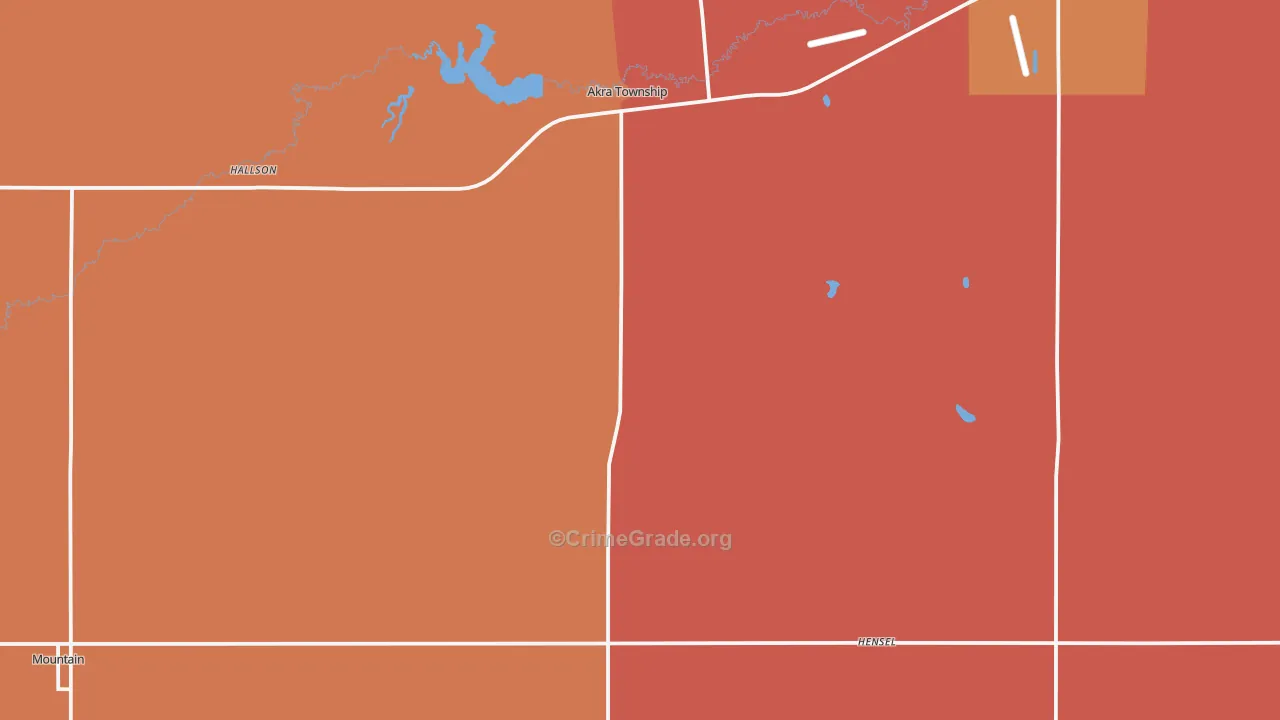 Hensel, ND Map of Murder Rates