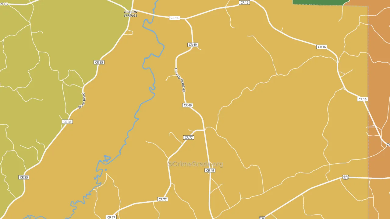 Henson Springs, AL Map of Murder Rates