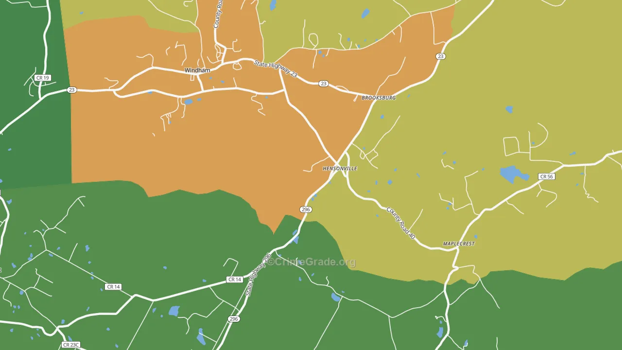 Hensonville, NY Map of Murder Rates
