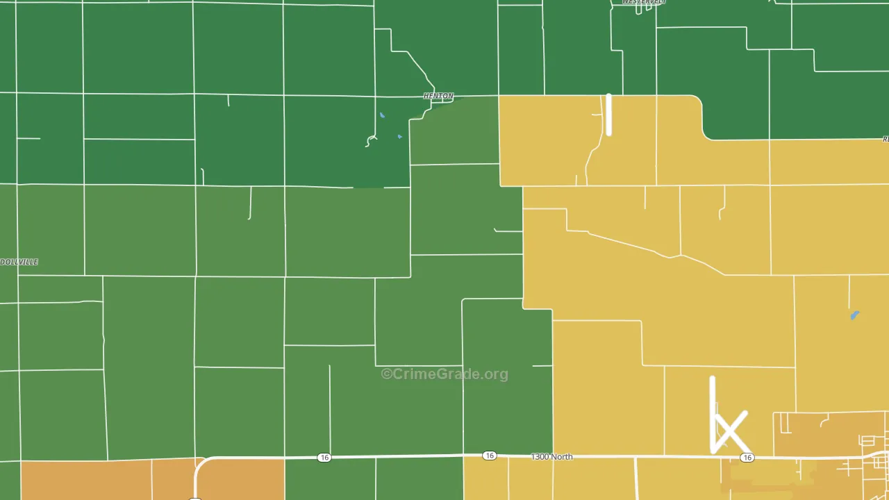 Henton, IL Map of Murder Rates