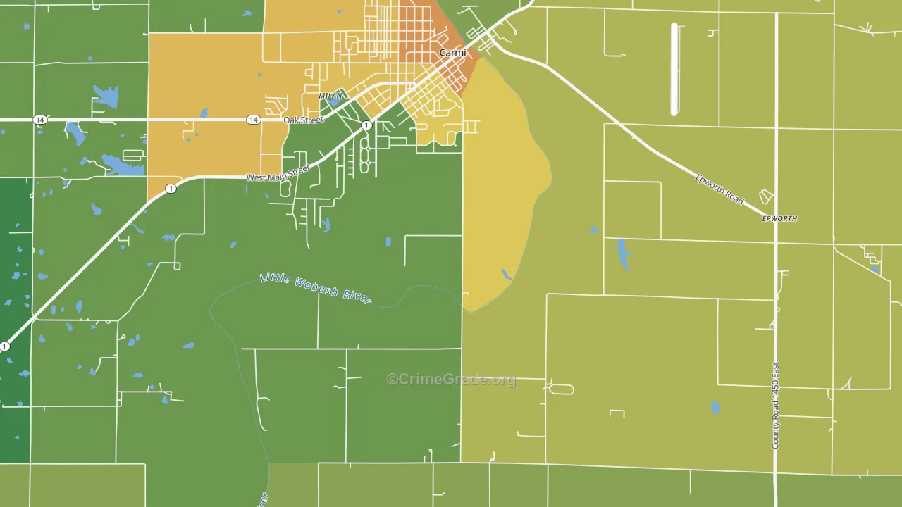 Herald, IL Map of Murder Rates