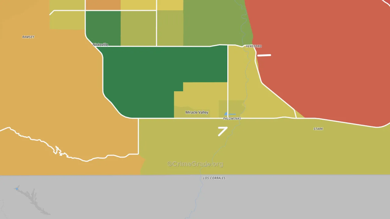 Hereford, AZ Map of Murder Rates