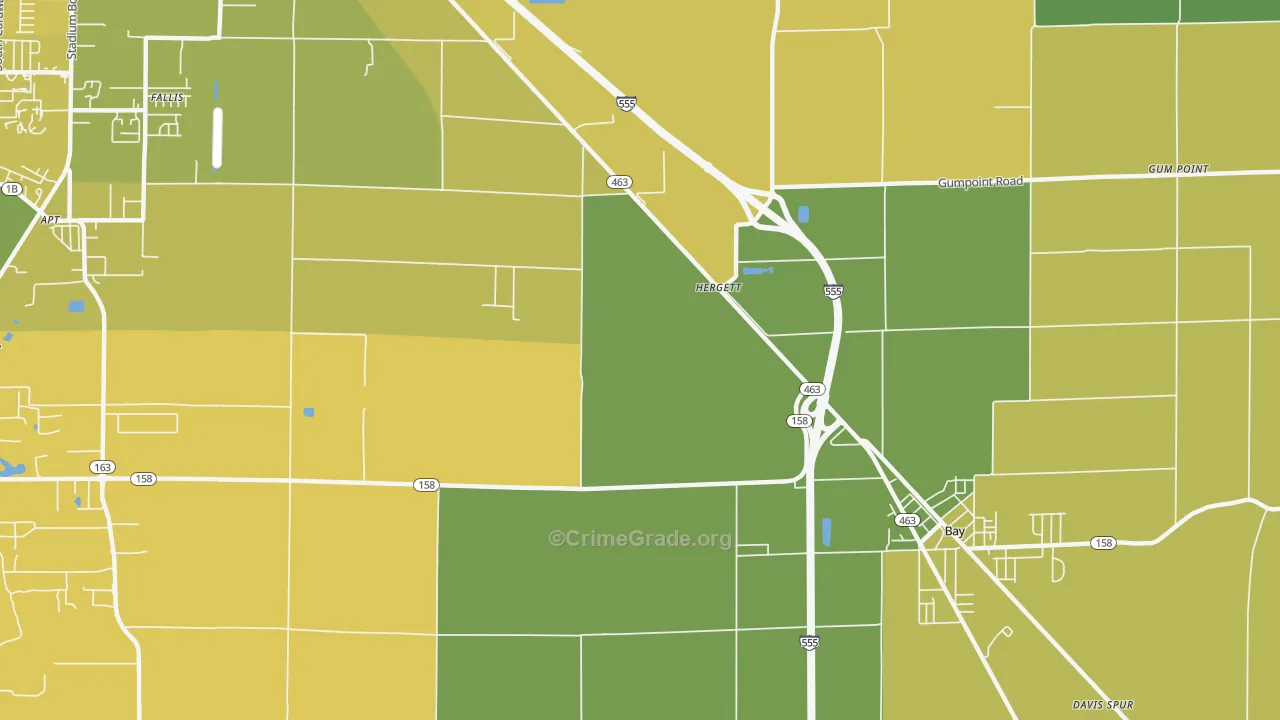 Hergett, AR Map of Murder Rates