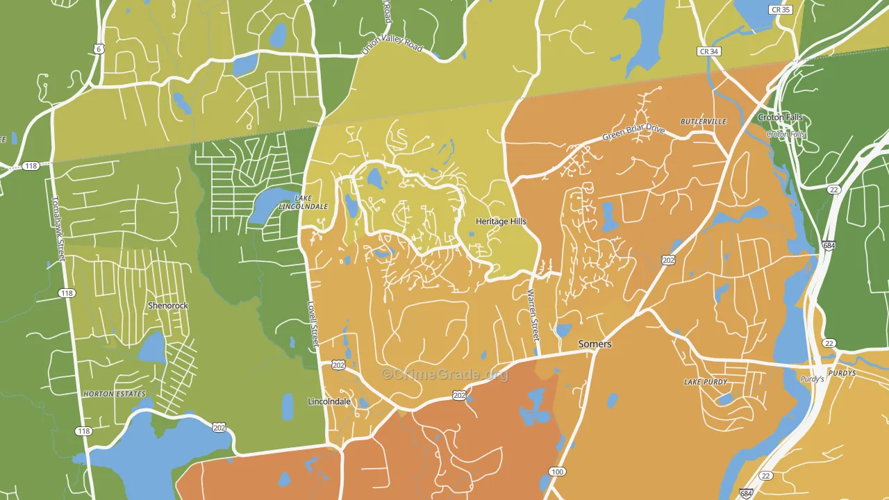 Heritage Hills, NY Map of Murder Rates