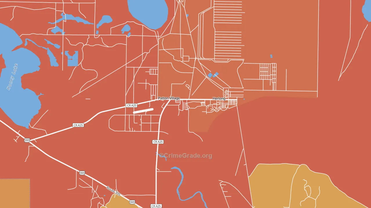 Herlong, CA Map of Murder Rates