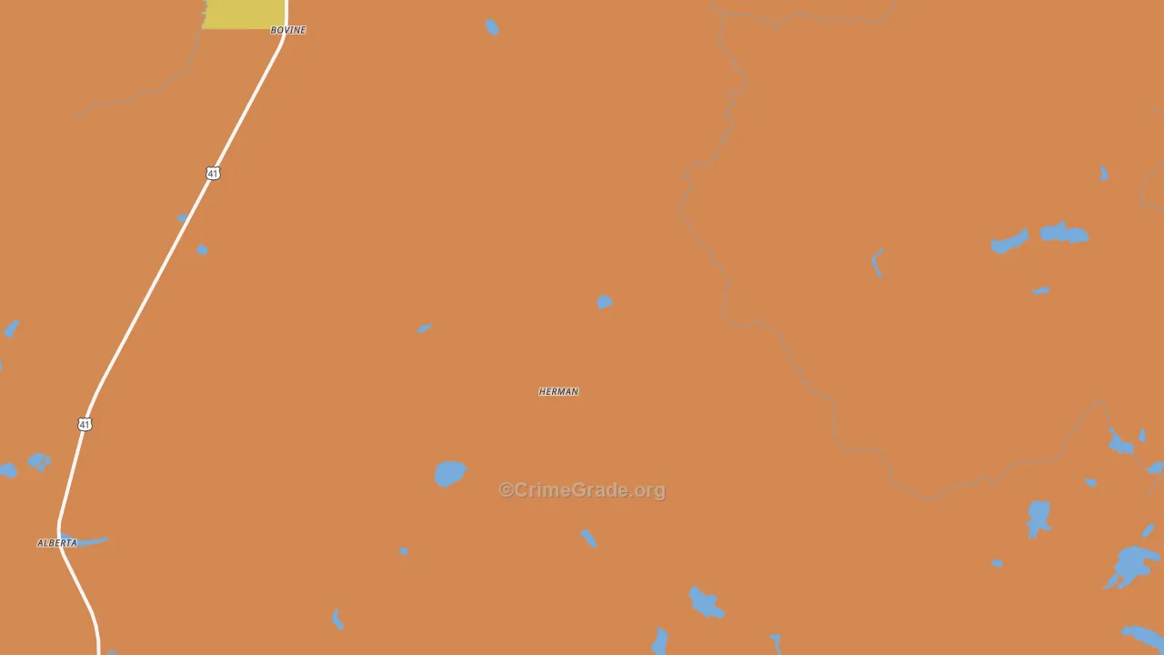 Herman, MI Map of Murder Rates