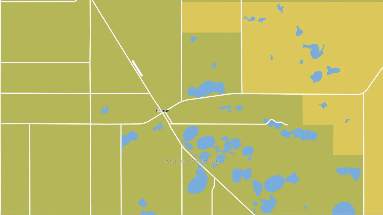 Herman, MN Map of Murder Rates