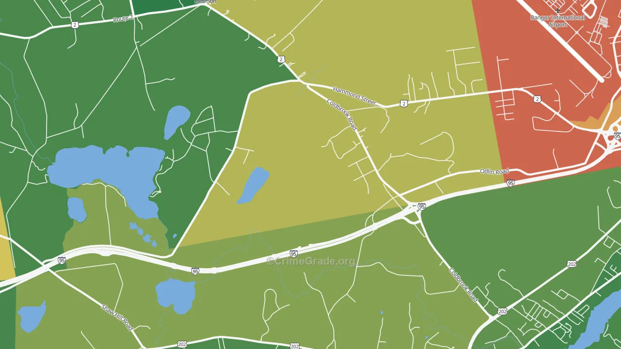 Hermon Center, ME Map of Murder Rates