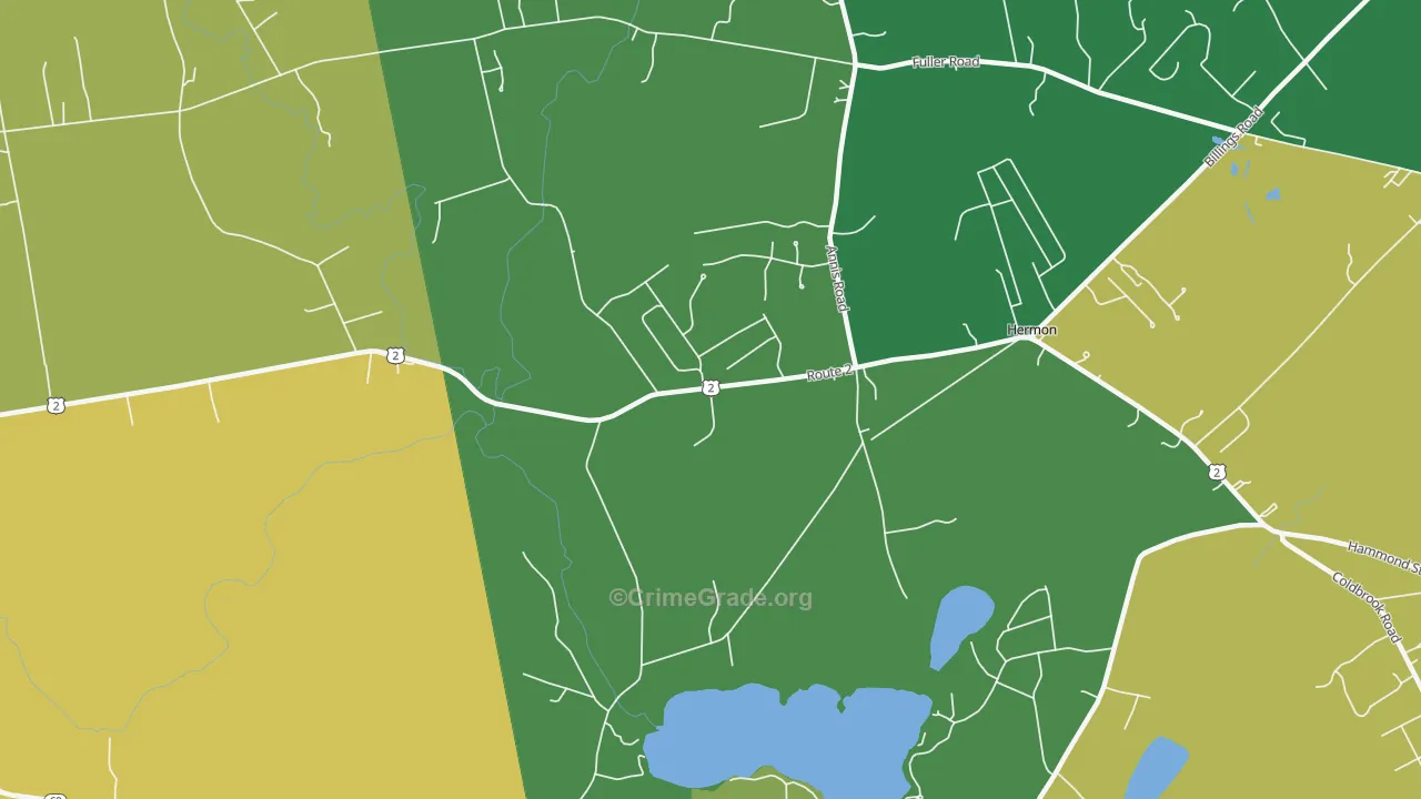 Hermon, ME Map of Murder Rates