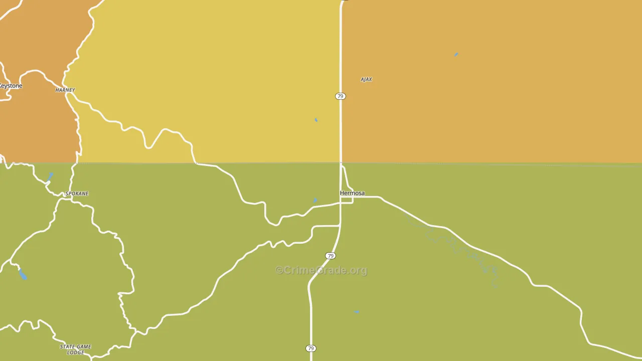 Hermosa, SD Map of Murder Rates