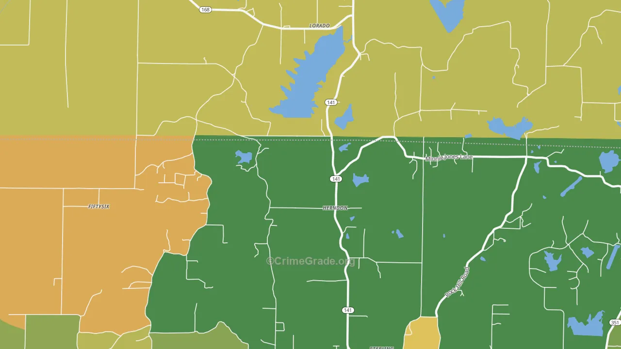 Herndon, AR Map of Murder Rates