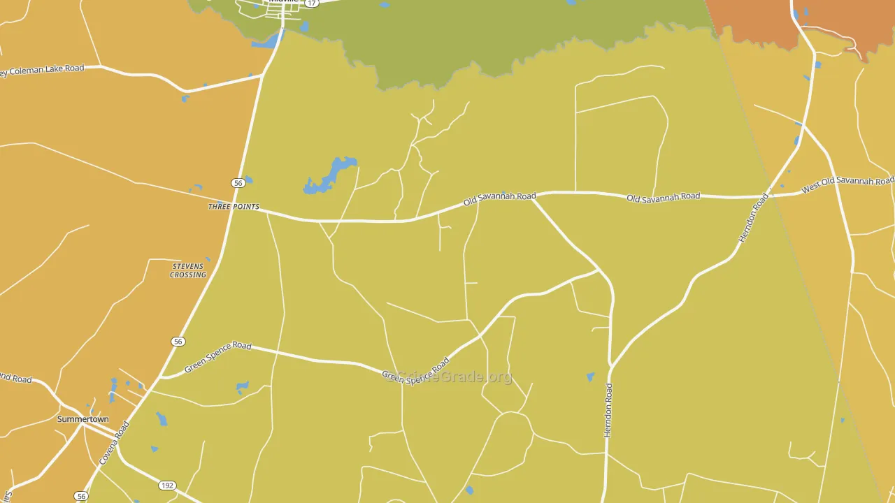 Herndon, GA Map of Murder Rates