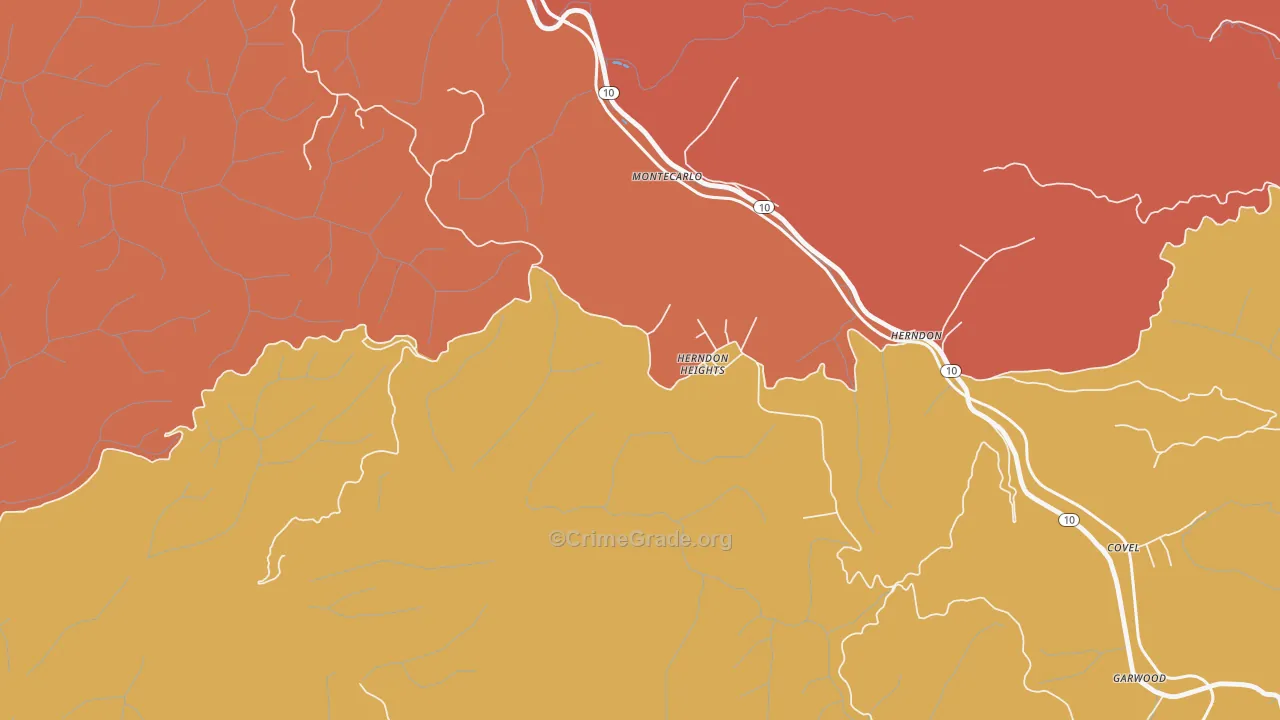 Herndon Heights, WV Map of Murder Rates