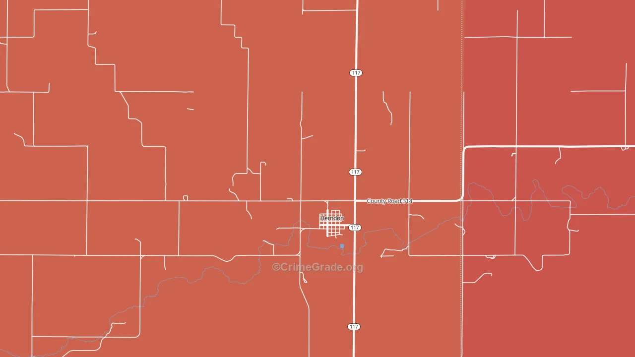 Herndon, KS Map of Murder Rates