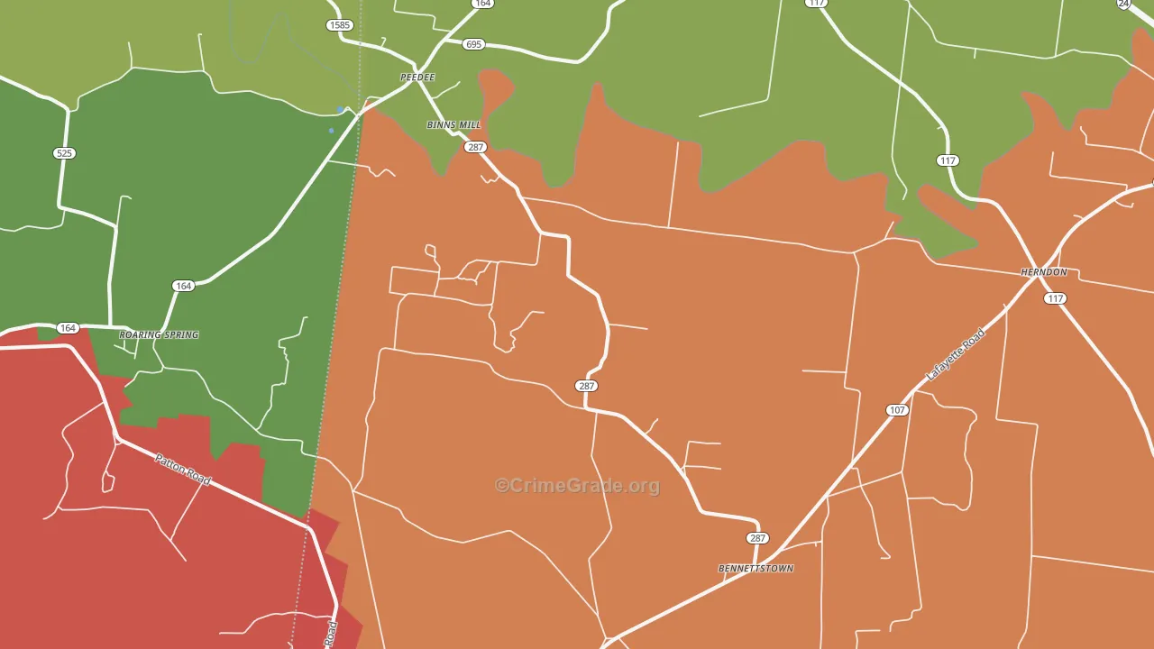 Herndon, KY Map of Murder Rates