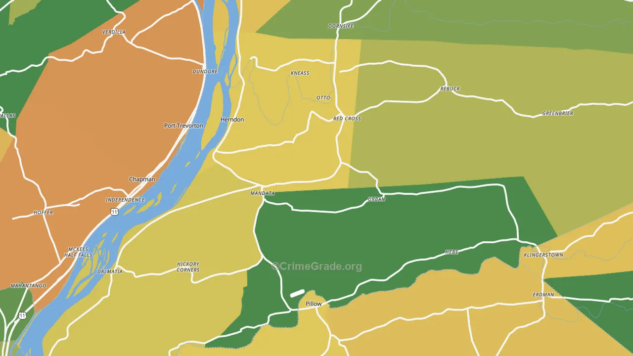 Herndon, PA Map of Murder Rates