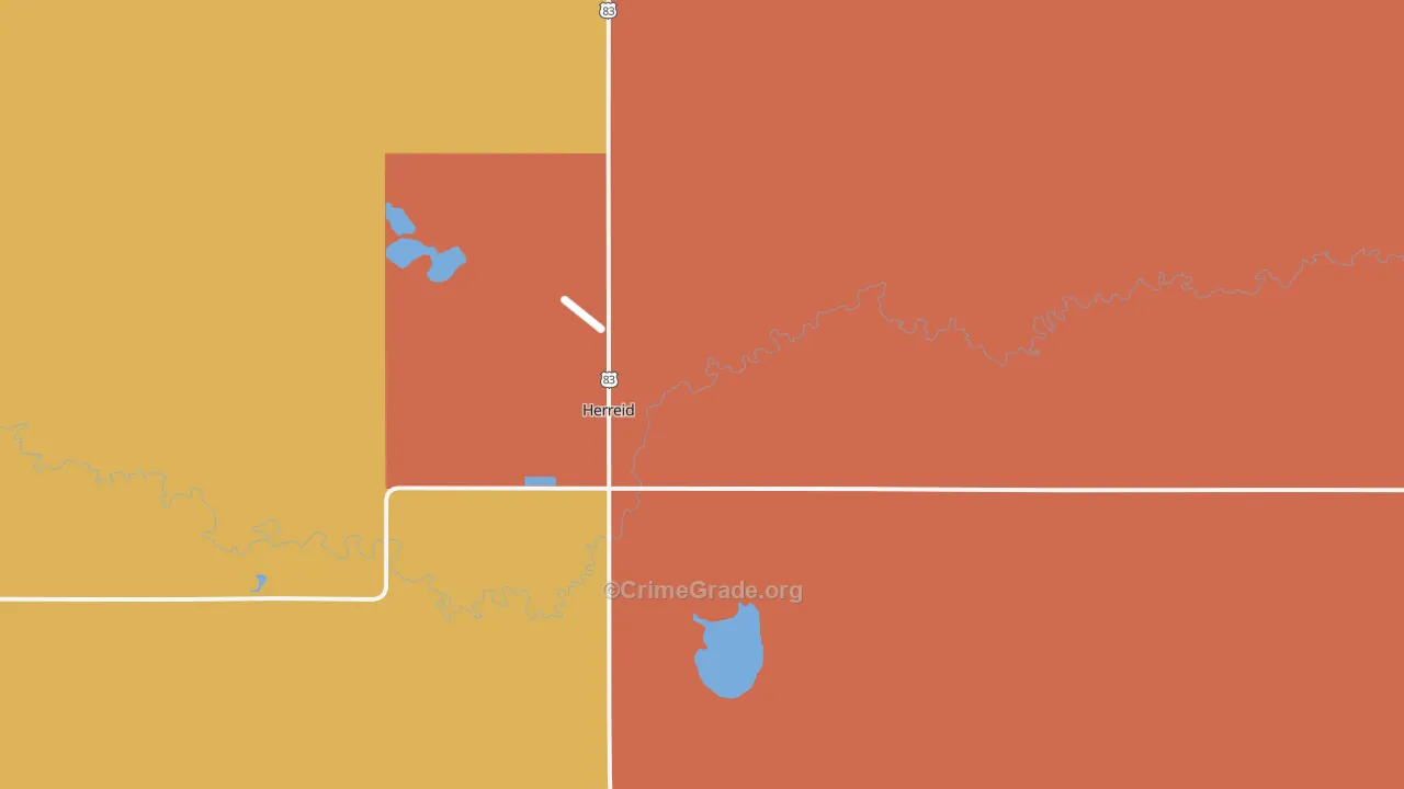 Herreid, SD Map of Murder Rates