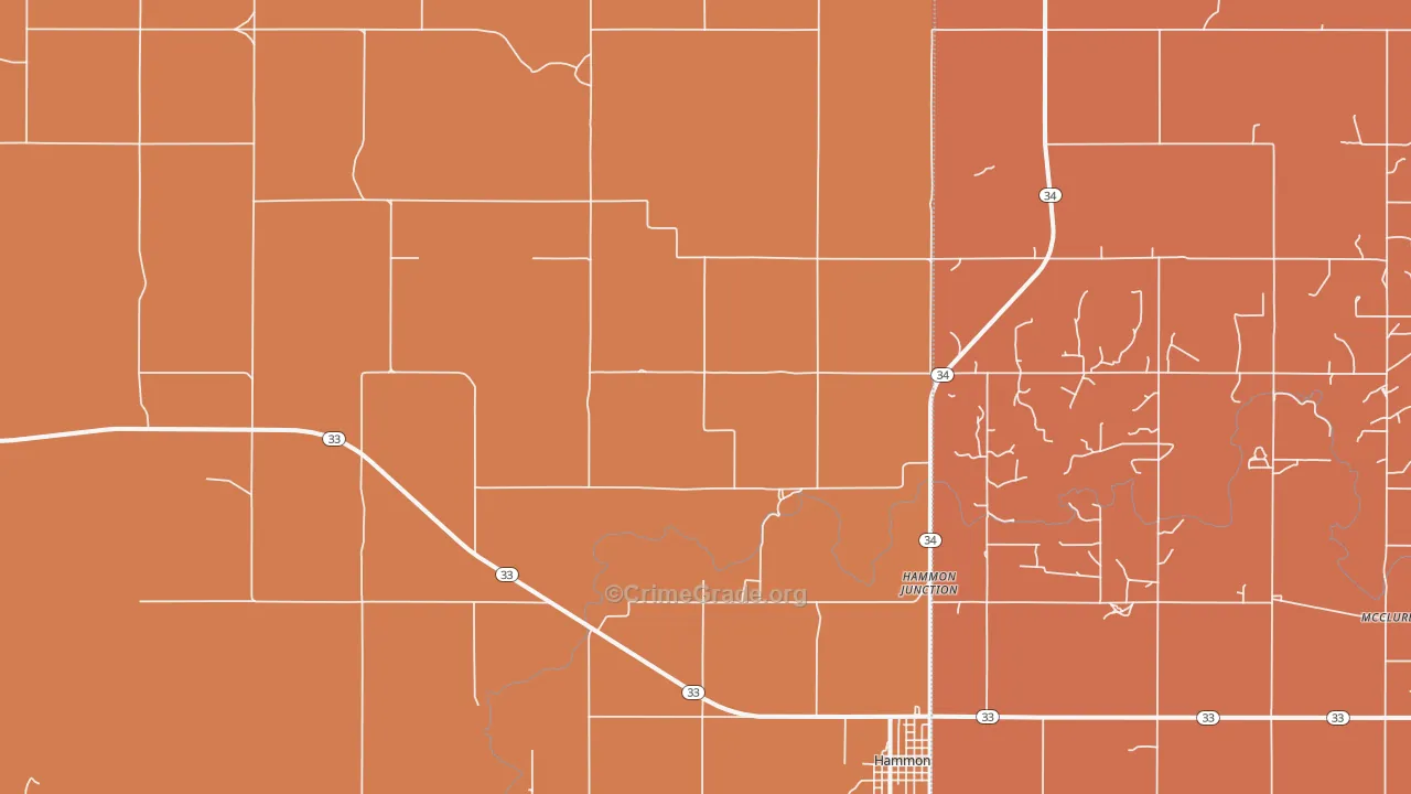 Herring, OK Map of Murder Rates