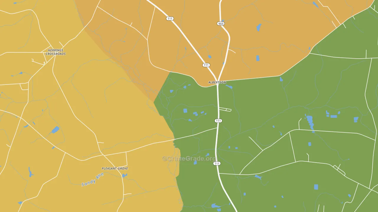 Herrings Crossroads, NC Map of Murder Rates