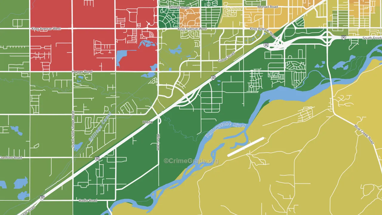 Hesper, MT Map of Murder Rates