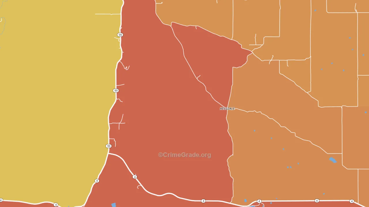 Hessdale, KS Map of Murder Rates