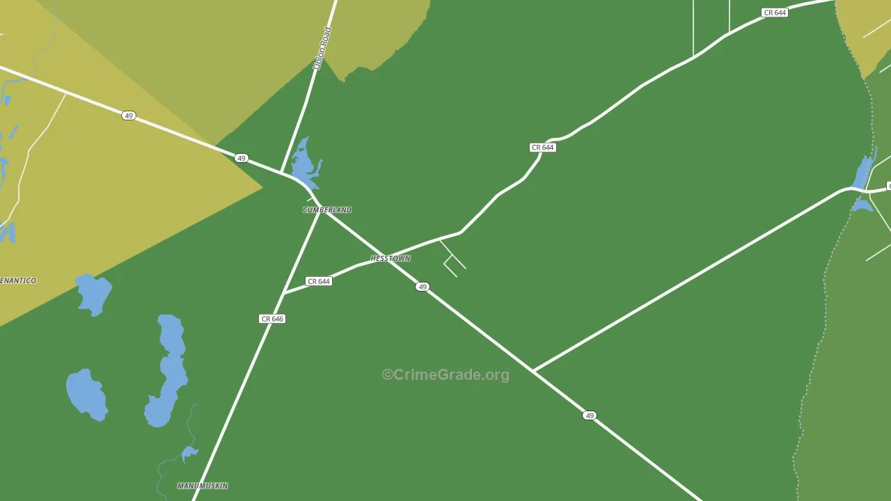 Hesstown, NJ Map of Murder Rates
