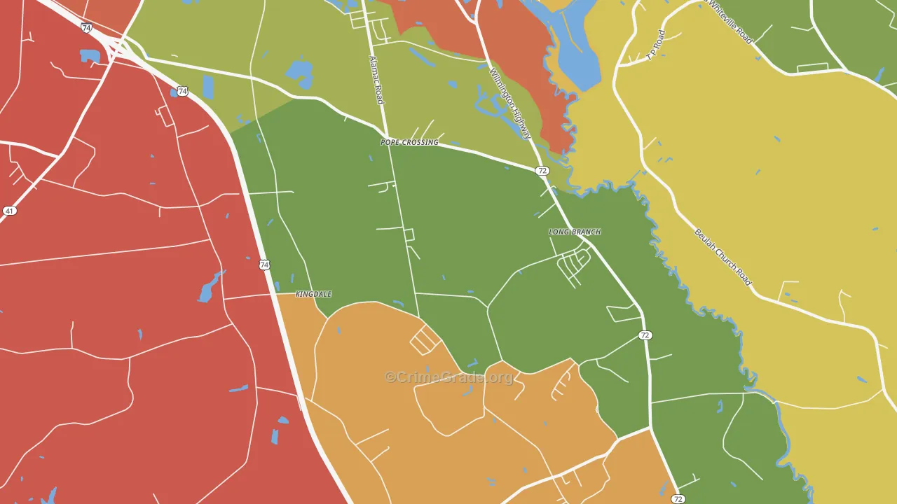 Hestertown, NC Map of Murder Rates