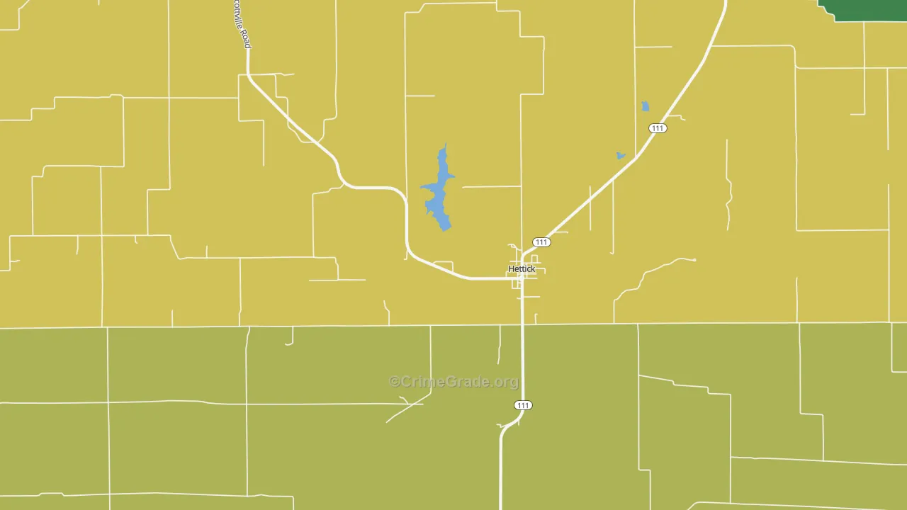 Hettick, IL Map of Murder Rates