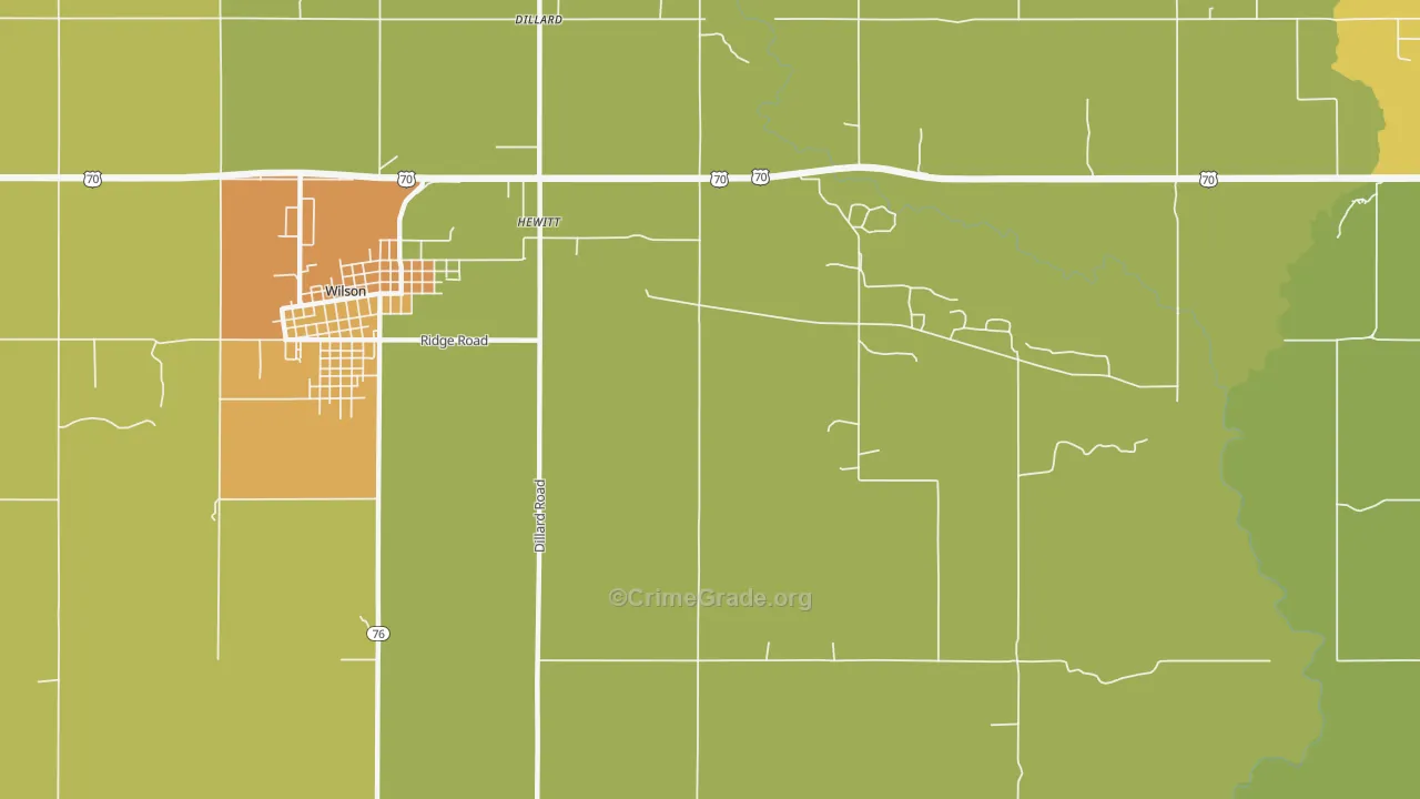 Hewitt, OK Map of Murder Rates