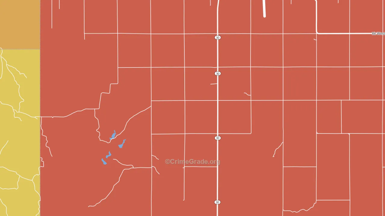 Hext, OK Map of Murder Rates