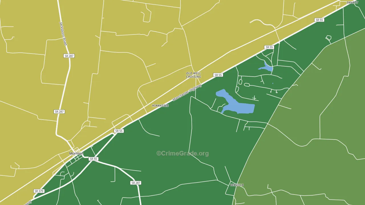 Hiawassee, TN Map of Murder Rates