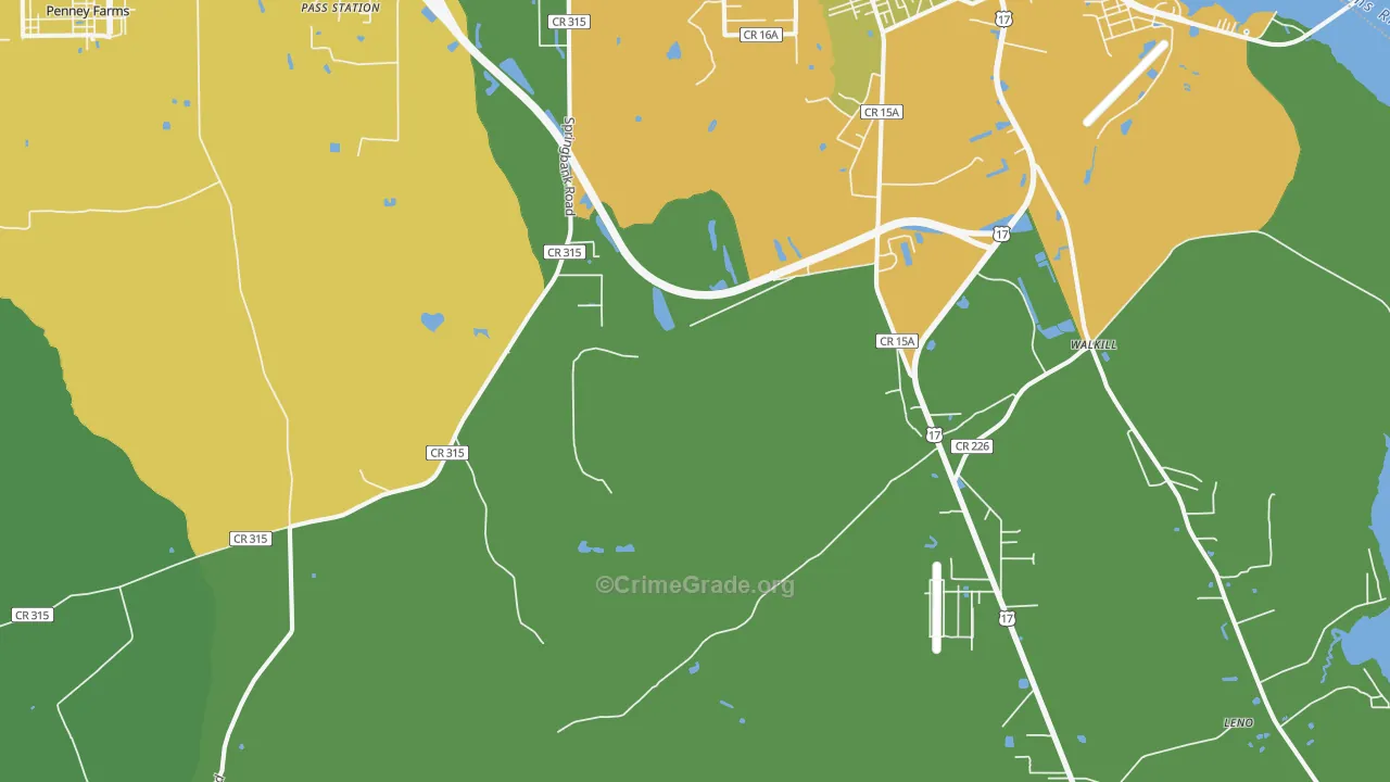 Hibernia, FL Map of Murder Rates