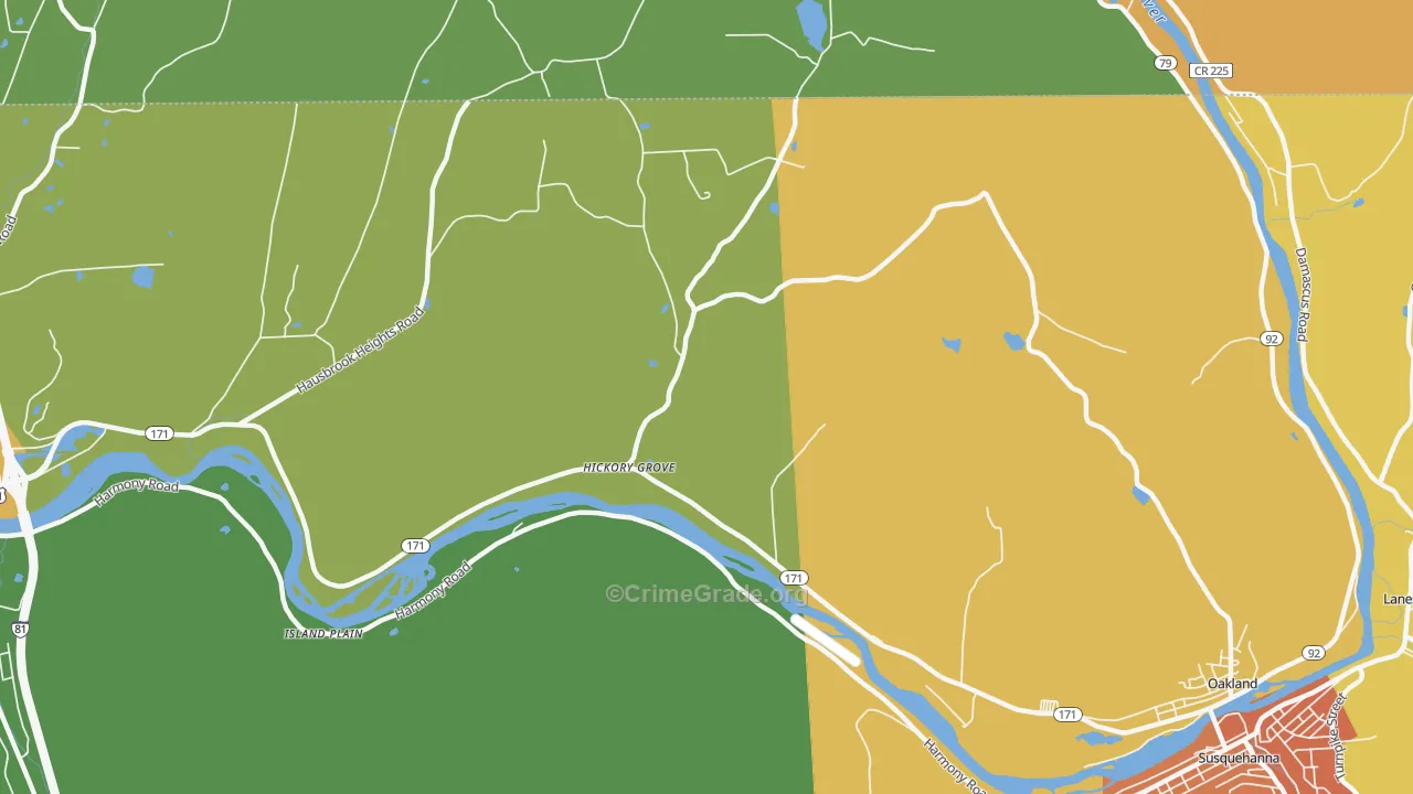 Hickory Grove, PA Map of Murder Rates