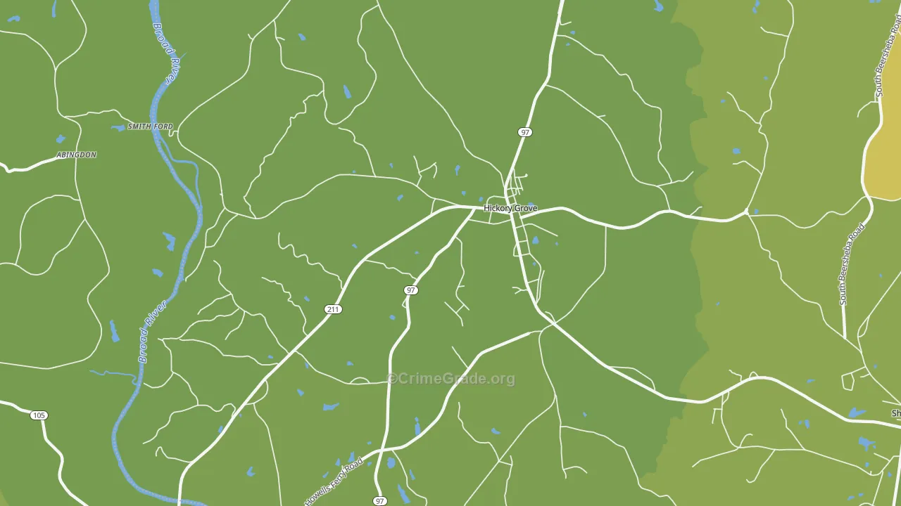 Hickory Grove, SC Map of Murder Rates