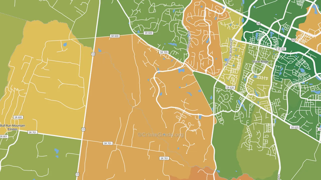 Hickory Grove, VA Map of Murder Rates