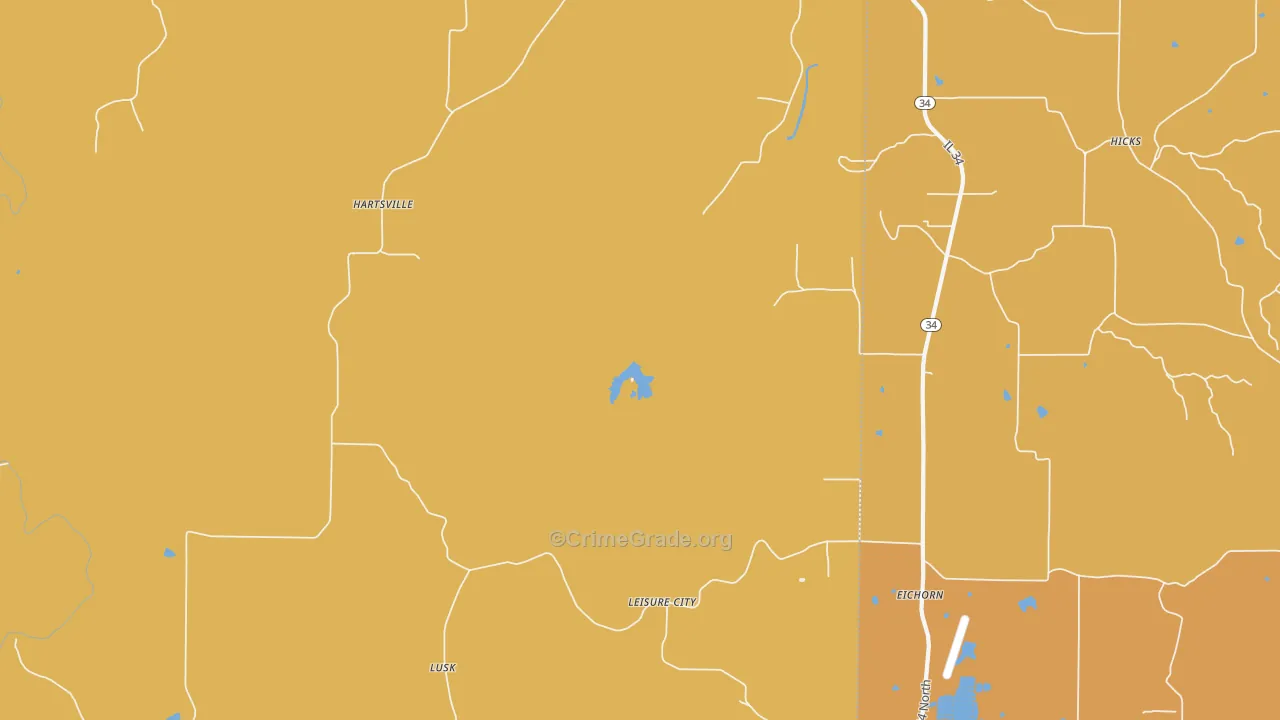 Hicks, IL Map of Murder Rates