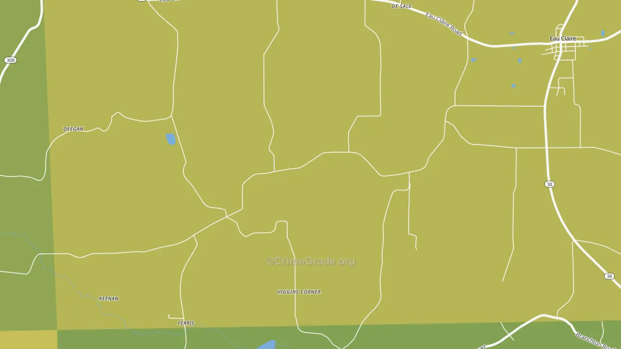 Higgins Corners, PA Map of Murder Rates