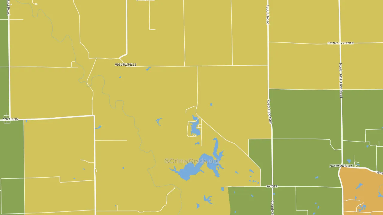 Higginsville, IL Map of Murder Rates
