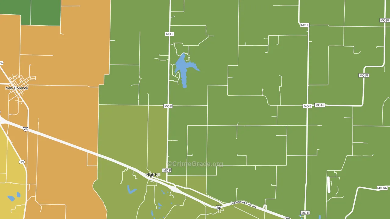 High Hill, MO Map of Murder Rates