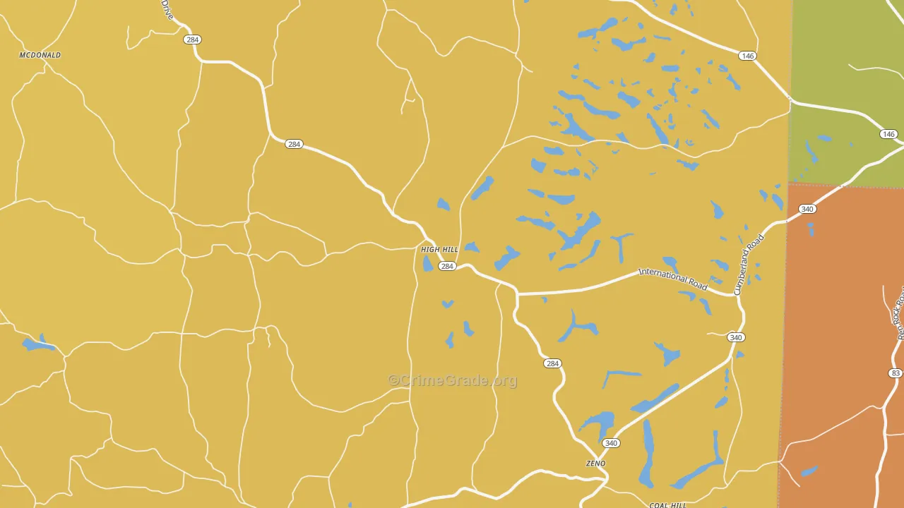 High Hill, OH Map of Murder Rates