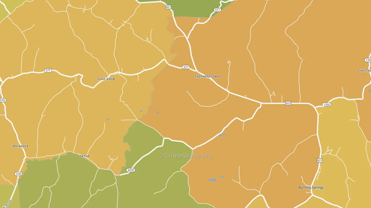 High Knob, KY Map of Murder Rates